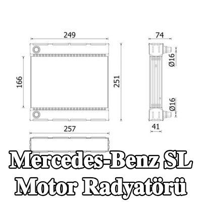 MAHLE Çerçevesiz motor radyatörü — Mercedes-Benz Sl