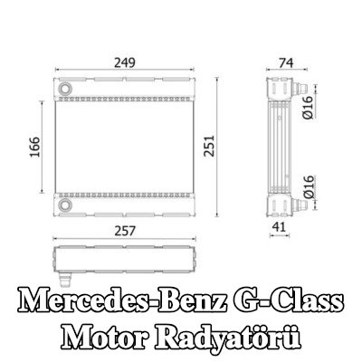 MAHLE Çerçevesiz motor radyatörü — 2012 Mercedes-Benz G-Class