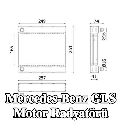 MAHLE Çerçevesiz motor radyatörü — Mercedes-Benz Gls