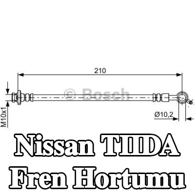 BOSCH Fren hortumu 210mm — Nissan Tiida