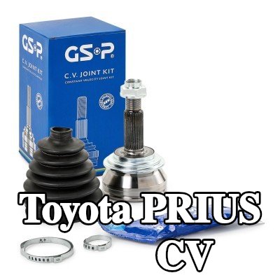 GSP طقم مفصل CV المحور الأمامي الأيسر, جانب العجلة, حلقة القفل, الجزء الداخلي — Toyota Prius