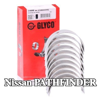 GLYCO محمل العمود المرفقي ذو ظهر فولاذي مع برونز مدمج بالتلبيد — 2002 Nissan Pathfinder