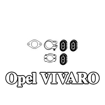 HJS طقم تركيب العادم مع مشبك — 2012 Opel Vivaro