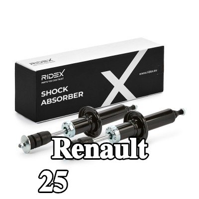 RIDEX ممتص الصدمات للمحور الأمامي, ضغط الزيت, مخمد محمل على زنبرك — Renault 25