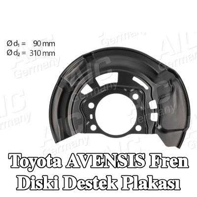 AIC Fren diski destek plakası Ön Aks Sol — Toyota Avensis