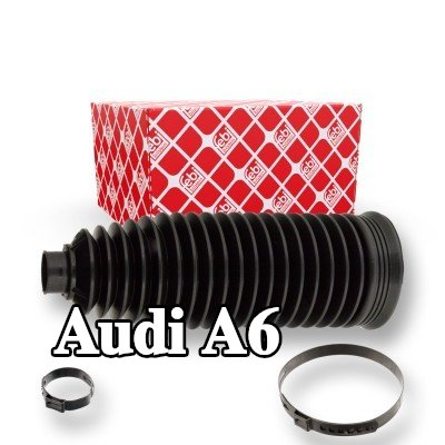 FEBI BILSTEIN طقم غطاء حامل التوجيه المحور الأمامي الأيسر, المحور الأمامي الأيمن, مع مشابك — 2011 Audi A6