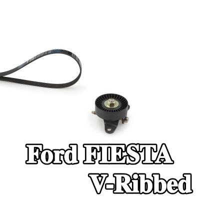GATES مجموعة أحزمة V-Ribbed Micro-V Kit, Micro-V® Stretch Fit™ — 2000 Ford Fiesta