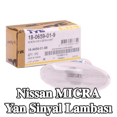 TYC Yan sinyal lambası her iki taraf, yan montaj, beyaz — Nissan Micra