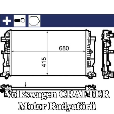MAHLE Kapaklı motor radyatörü — 2016 Volkswagen Crafter
