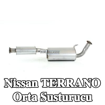 WALKER Orta susturucu 1075mm, montaj parçaları olmadan — Nissan Terrano