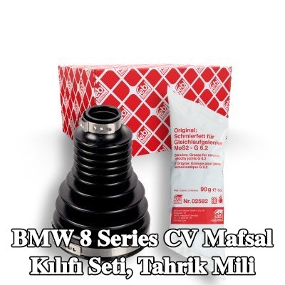 FEBI BILSTEIN CV kılıf kiti, tahrik mili Ön Aks Sol, şanzıman tarafında, Termoplast — BMW 8 Series