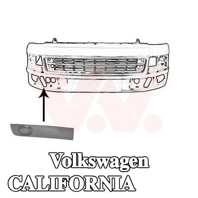VAN WEZEL شبكة المصد الأمامي الأيمن, بدون فتحة (فتحات) لمصابيح الضباب — 2012 Volkswagen California