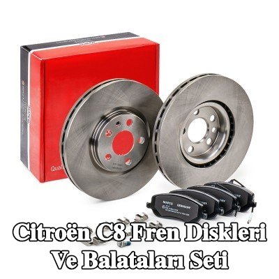 MAPCO Fren diskleri ve balataları seti Ön Aks, Havalandırmalı, gıcırtı önleyici plaka ile — Citroën C8