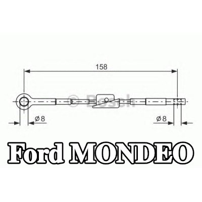 BOSCH كابل فرامل اليد 2071mm — Ford Mondeo