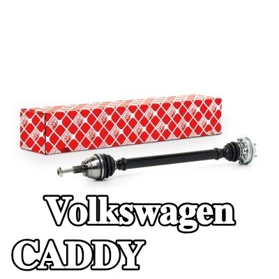 FEBI BILSTEIN عمود الدفع للمحور الأمامي الأيمن, مع مسامير/براغي — Volkswagen Caddy