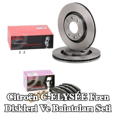 BREMBO Fren diskleri ve balataları seti Prime, içten havalandırmalı — Citroën C-elysée