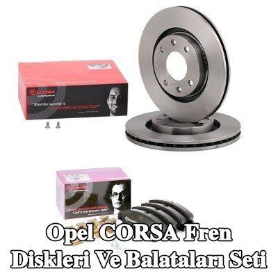 BREMBO Fren diskleri ve balataları seti Prime, içten havalandırmalı — Opel Corsa
