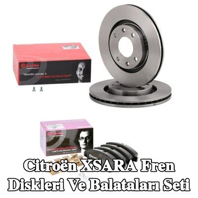 BREMBO Fren diskleri ve balataları seti Prime, içten havalandırmalı — Citroën Xsara