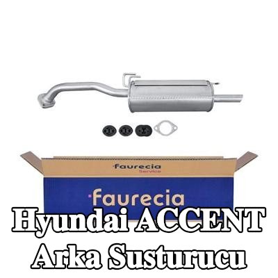 HELLA Arka susturucu Arka, montaj parçaları ile — 1997 Hyundai Accent