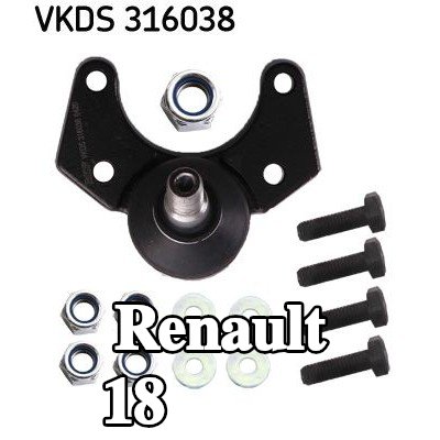 SKF وصلة كروية مع شحم صناعي — Renault 18