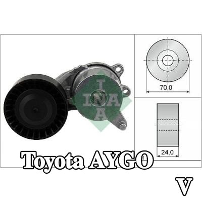 INA ذراع الموتر، الحزام المضلع على شكل V — Toyota Aygo