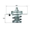 MAHLE Termostat 83°C, 57mm, contalı/sızdırmaz — Renault 25 (1)