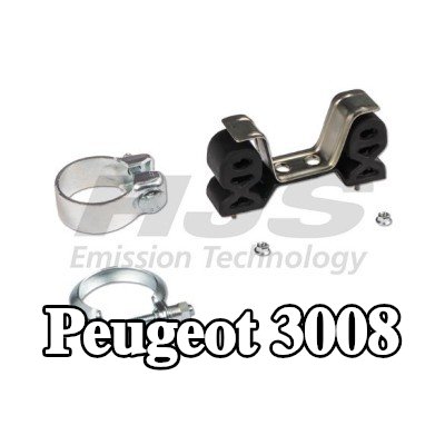 HJS طقم تركيب العادم مع مشبك — 2012 Peugeot 3008