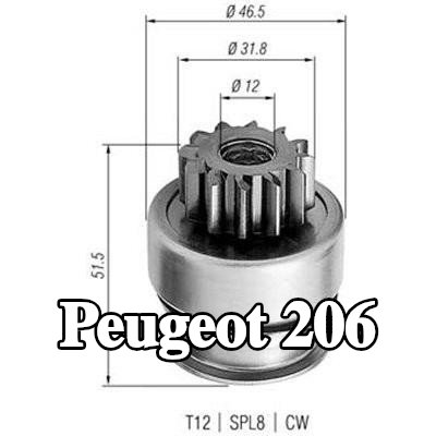 MAGNETI MARELLI الترس الصغير، المُشغّل — Peugeot 206