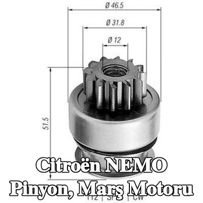 MAGNETI MARELLI Pinyon, marş motoru — Citroën Nemo