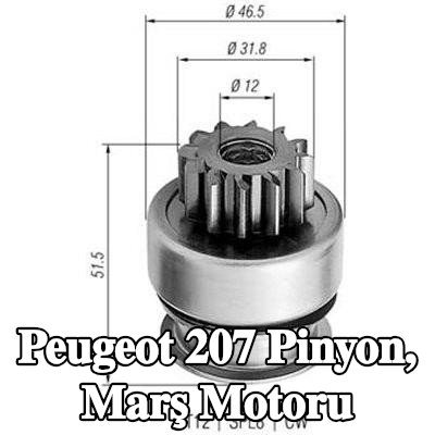 MAGNETI MARELLI Pinyon, marş motoru — Peugeot 207