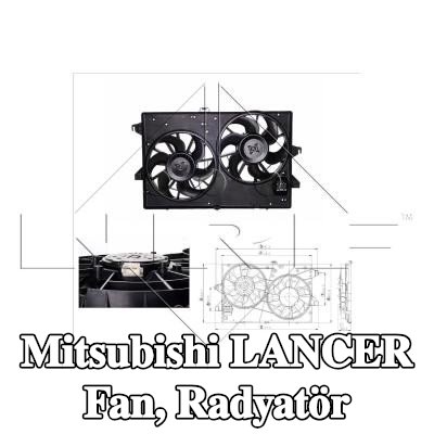 NRF Fan, radyatör 320mm, radyatör fan kapağı — 2003 Mitsubishi Lancer