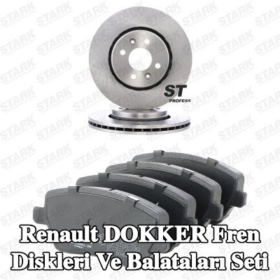 STARK Fren diskleri ve balataları seti Ön Aks, içten havalandırmalı — Renault Dokker
