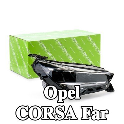 VALEO Far Sağ, gündüz farı ampulü olmadan, uzun far ampulü olmadan, kısa far ampulü olmadan — Opel Corsa
