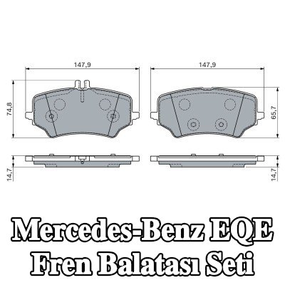 BOSCH Fren balatası seti 14, 7mm — Mercedes-Benz Eqe