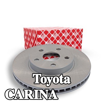 FEBI BILSTEIN قرص مكابح المحور الأمامي, Outer Diameter: 255mm, مزود بفتحات تهوية داخلية, مطلي — Toyota Carina
