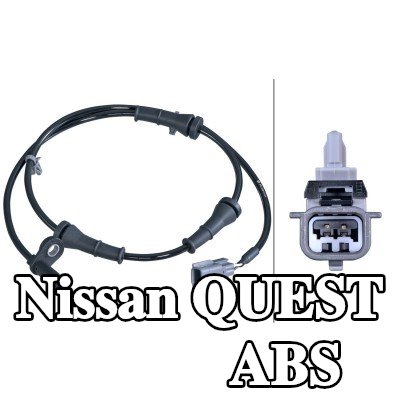 HELLA مستشعر ABS للمحور الخلفي, مع مشابك تثبيت على الكابل — Nissan Quest
