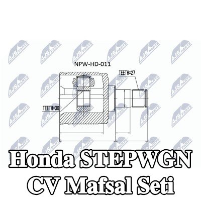 NTY Sağ ön aks CV mafsal kiti, şanzıman tarafında — Honda Stepwgn