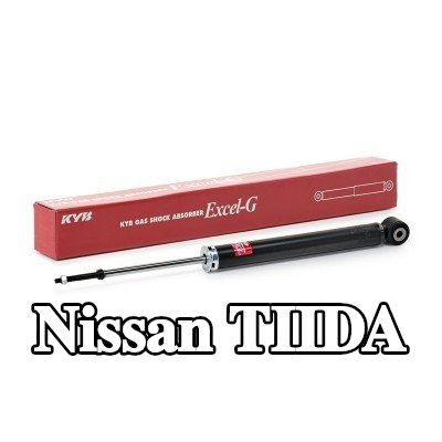 KYB ممتص الصدمات Excel-G, المحور الخلفي, ضغط الغاز, مثبط مع زنبرك ارتداد — Nissan Tiida