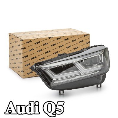 TYC المصباح الأمامي الأيسر, LED, مع LED, مع محرك كهربائي, بدون وحدة تحكم LED لمؤشرات الاتجاه, بدون وحدة تحكم LED للضوء المنخفض/الضوء العالي, بدون وحدة التحكم — Audi Q5