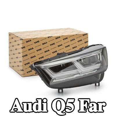 TYC Far Sol, LED, LED'li, elektrik motorlu, sinyaller için LED kontrol ünitesi olmadan, kısa far/uzun far için LED kontrol ünitesi olmadan, kontrol ünitesi olmadan — Audi Q5