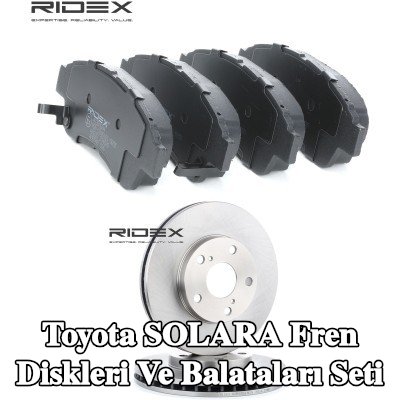 RIDEX Fren diskleri ve balataları seti Ön Aks, içten havalandırmalı — Toyota Solara