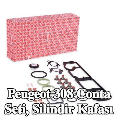 ELRING Conta seti, valf gövdesi contalı silindir kafası, silindir kafası contası olmadan, egzoz manifoldu contası/contaları olmadan — 2016 Peugeot 308