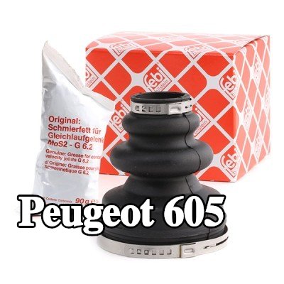 FEBI BILSTEIN طقم غطاء مفصل CV, عمود الإدارة المحور الأمامي, مطاط — Peugeot 605