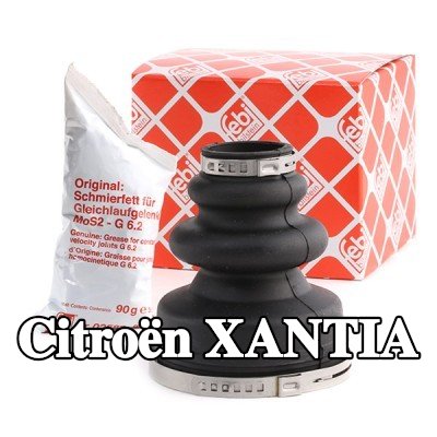 FEBI BILSTEIN طقم غطاء مفصل CV, عمود الإدارة المحور الأمامي, مطاط — Citroën Xantia