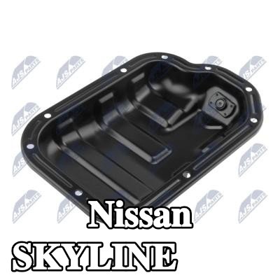 NTY حوض الزيت السفلي, مع سدادة تصريف الزيت, بدون فتحة لمستشعر مستوى الزيت — Nissan Skyline