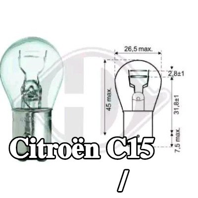 DIEDERICHS لمبة الفرامل / المصباح الخلفي على كلا الجانبين — 1997 Citroën C15