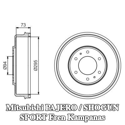 BOSCH Arka aks fren kampanası, 342, 5mm — Mitsubishi Pajero / Shogun Sport
