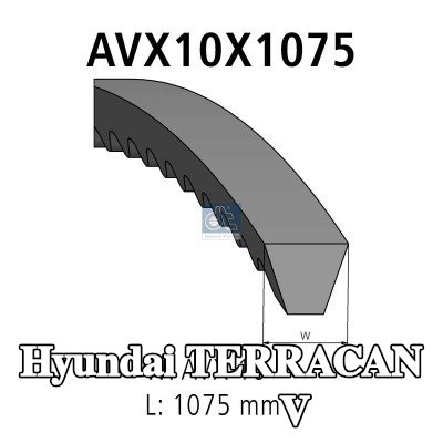DT Spare Parts مجموعة الحزام V — Hyundai Terracan