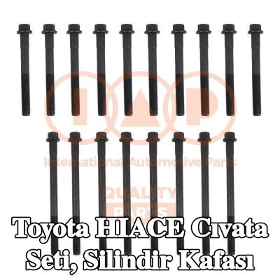 IAP QUALITY PARTS Cıvata Kiti, silindir kafası M12 — 2012 Toyota Hiace