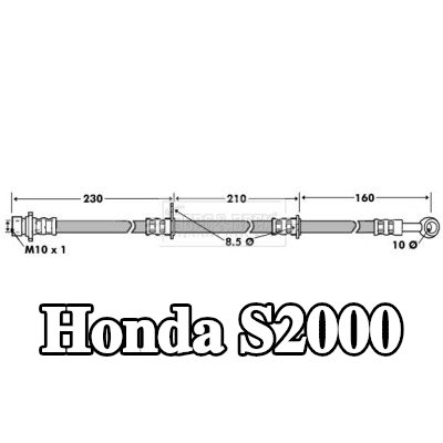 BORG & BECK خرطوم الفرامل 605mm — Honda S2000